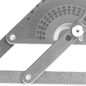 Stainless Steel Protractor, 0-180°